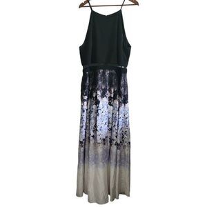 Betsy‎ & Adam Dress Womens 22 Plus Size Floral Bridal Satin Evening Prom Wedding